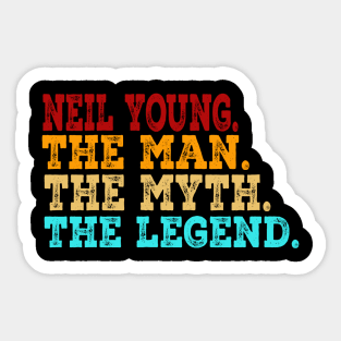 Neil Young The Man The Myth The Legend Sticker